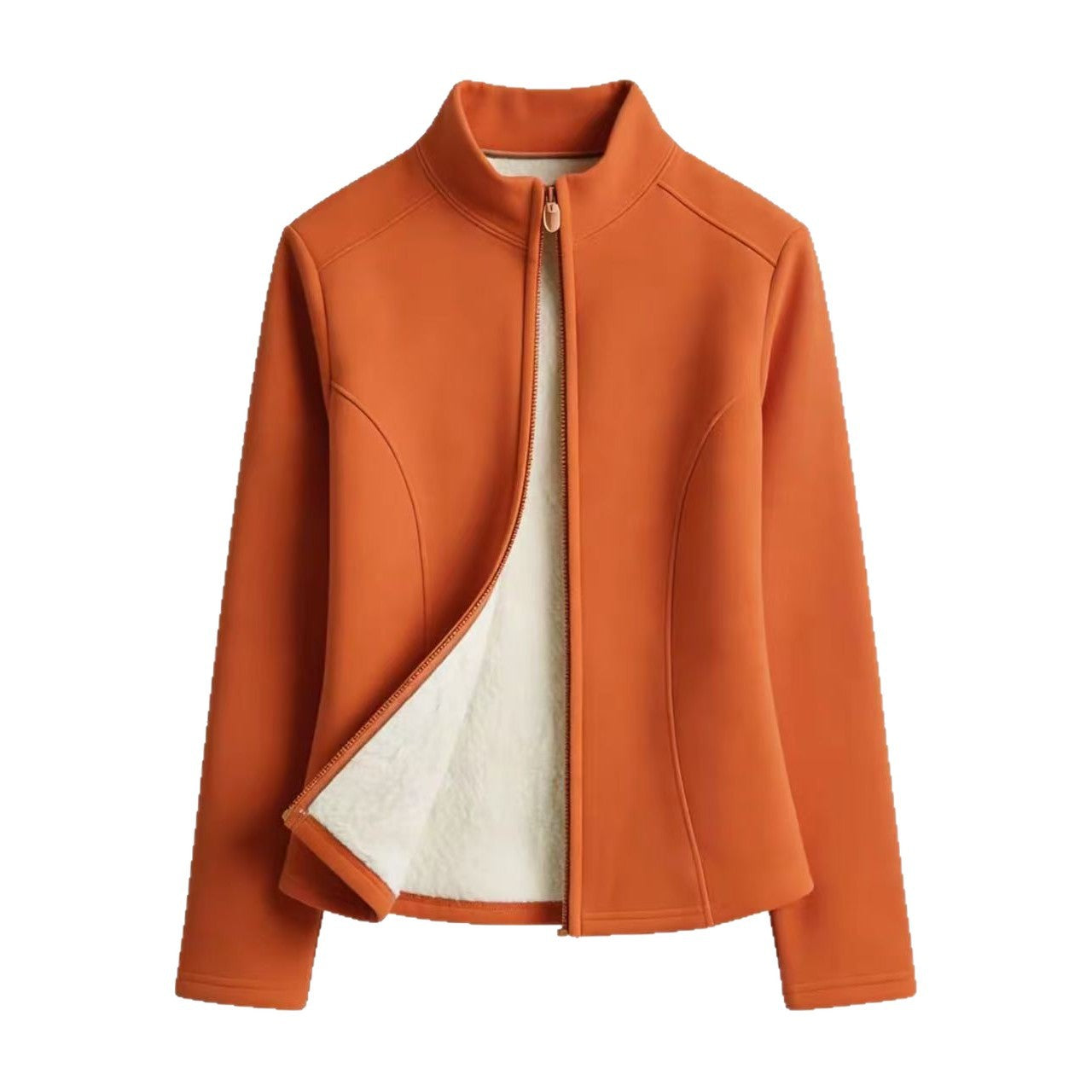 Padded sports jacket with zipper
