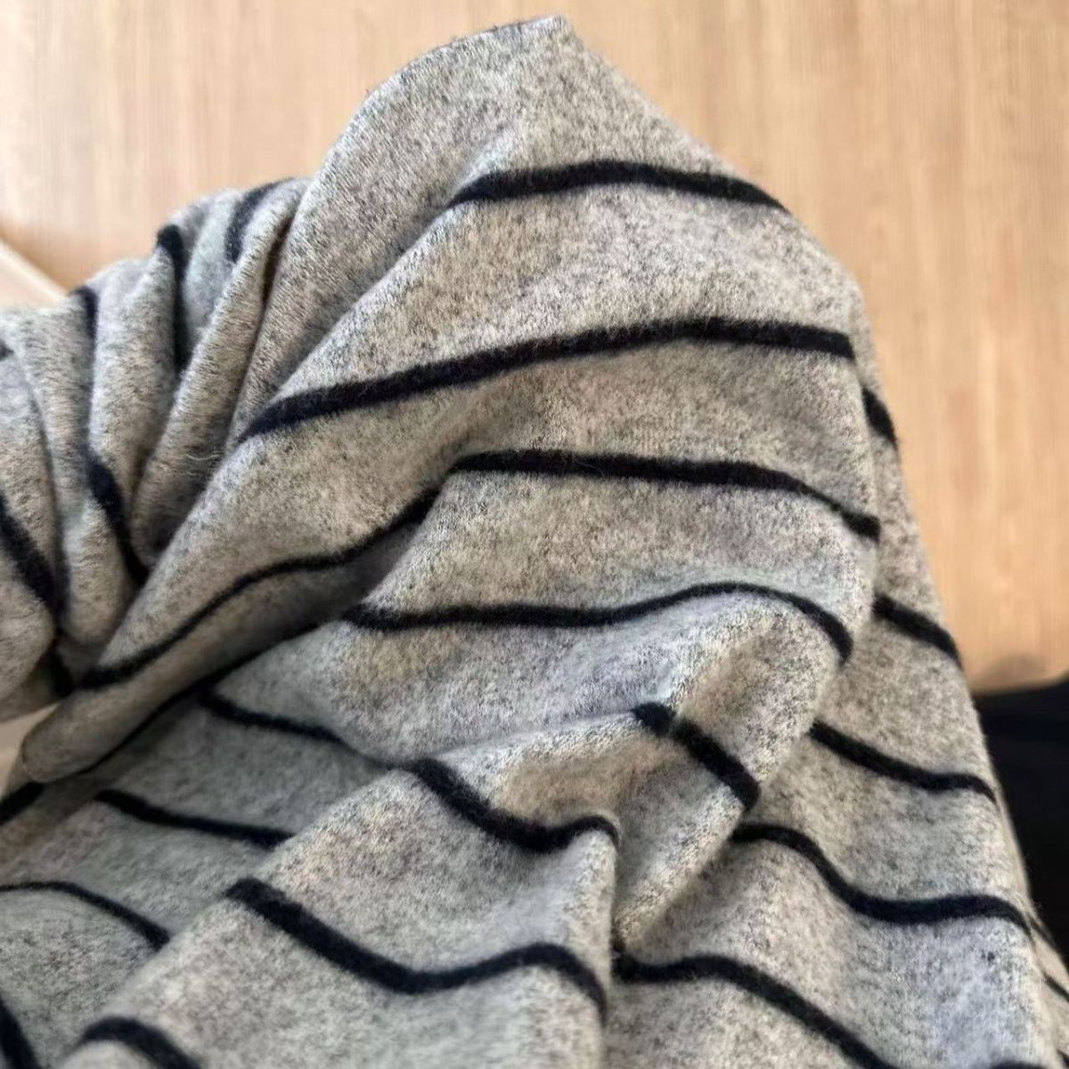 Warm striped pajamas set for couples