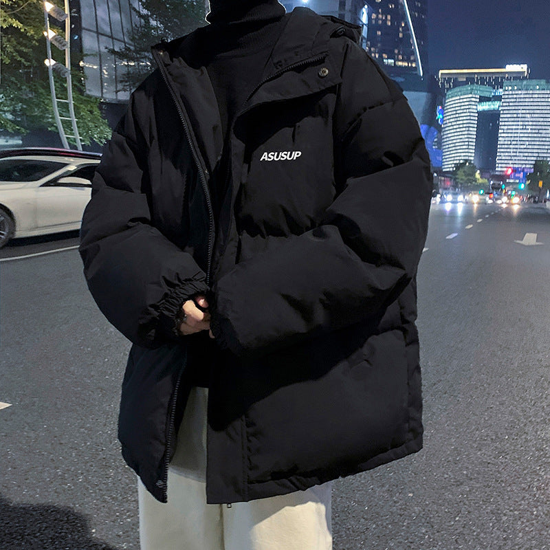 Padded men's hoodie in oversized style