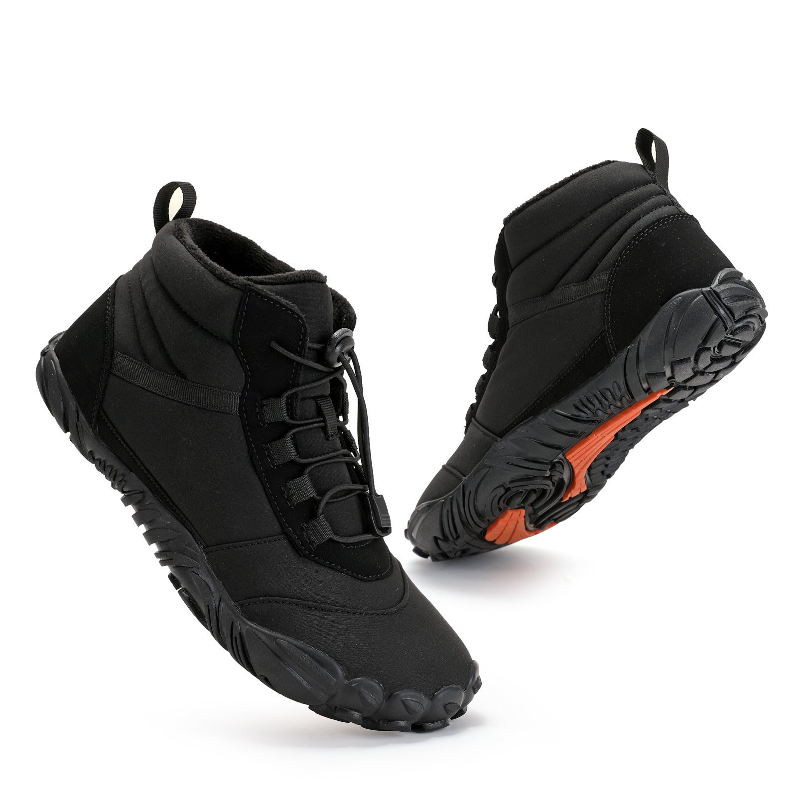 Padded men's winter boots, water-repellent