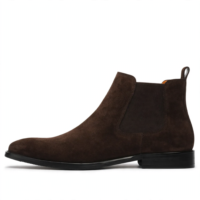 Chelsea boots for men, leather, mid-height shaft