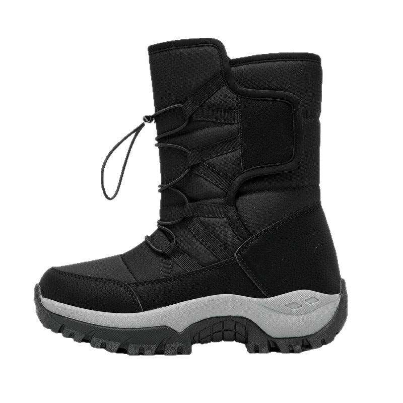 Padded men's winter boots, water-repellent