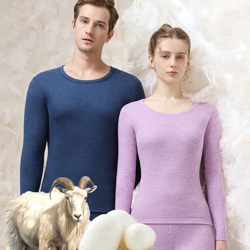 Thermal set made of cashmere and silk