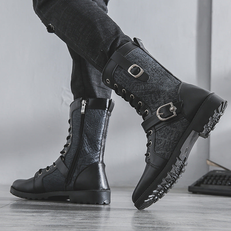 Men's ankle boots in British style, lined