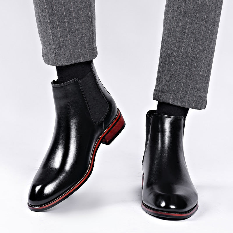 Modern men's Chelsea boots, pointed