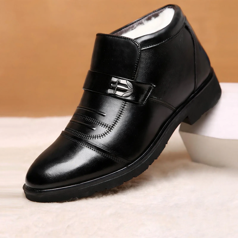 Men's winter boots, insulated, slip-resistant, business casual