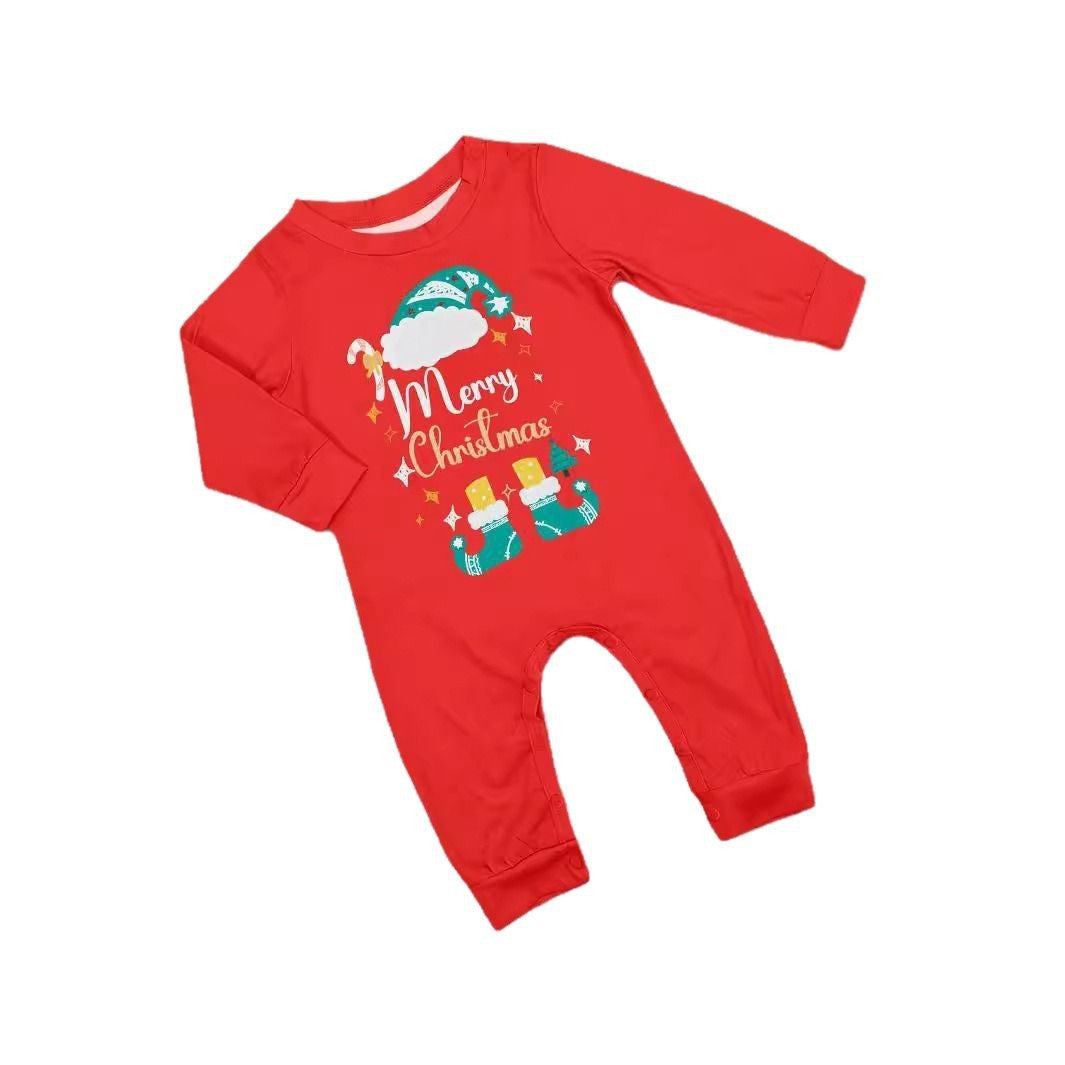 Family Pajama Set, Christmas-themed, with Santa Claus motif