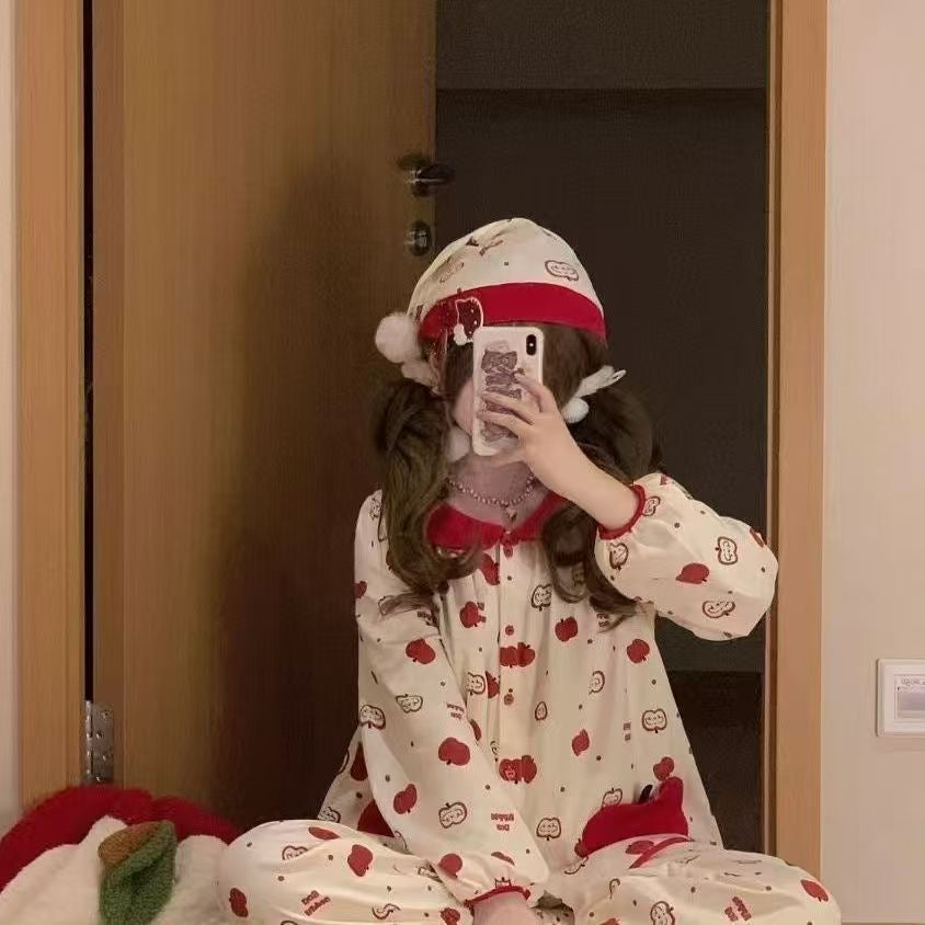 Women's Pajama Set, Long Sleeve, Christmas Motif