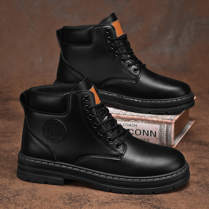Men's boots, ankle-high, casual design