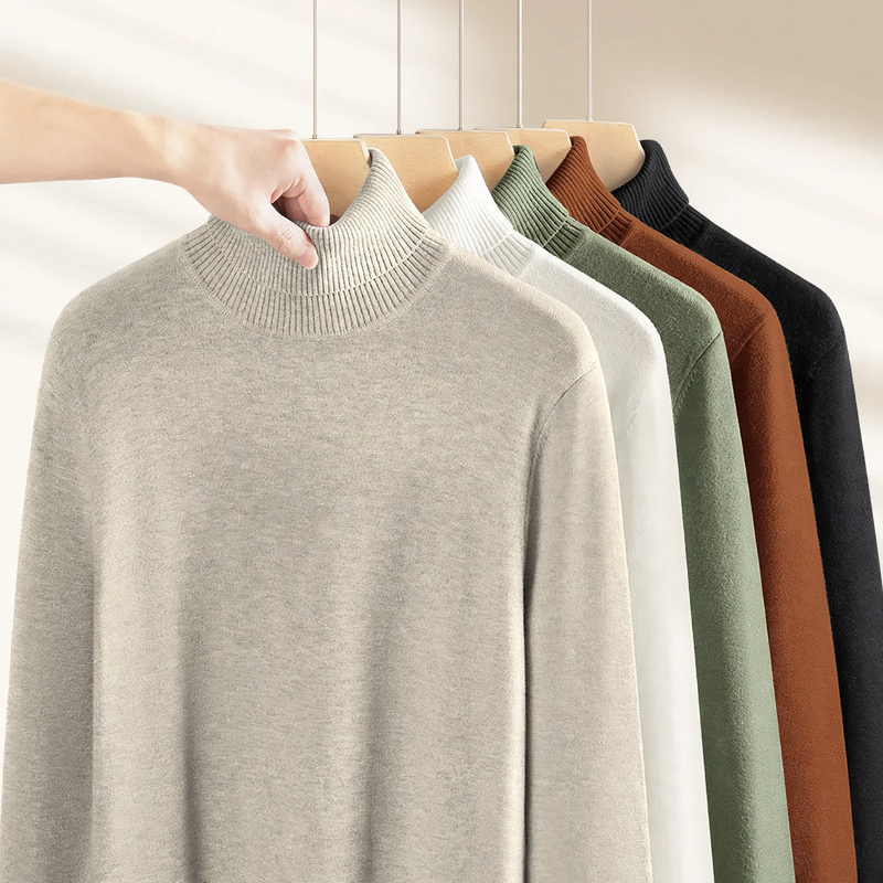 Men's turtleneck sweater, lined