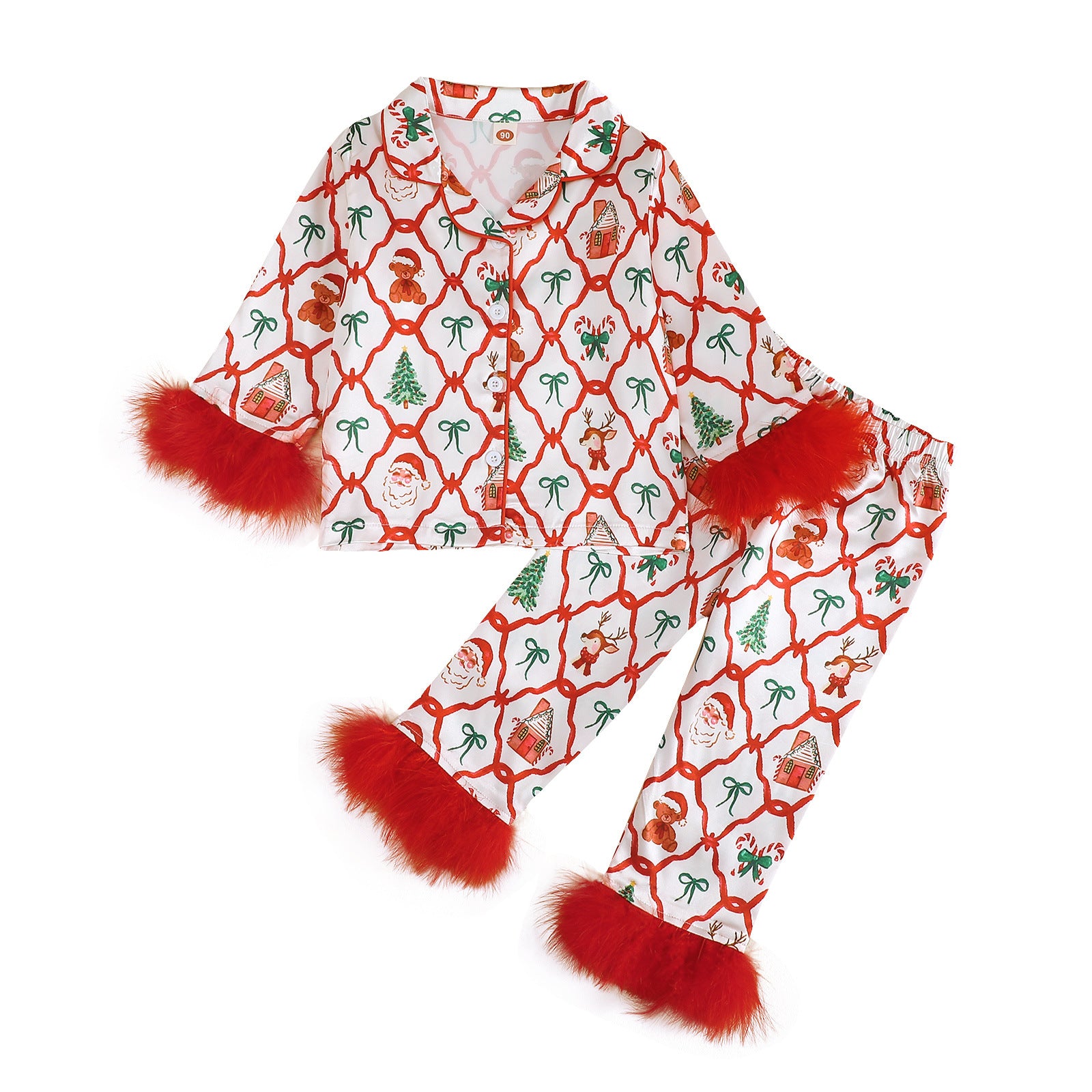 Children's Pajama Set, Long Sleeve, with Printed Design