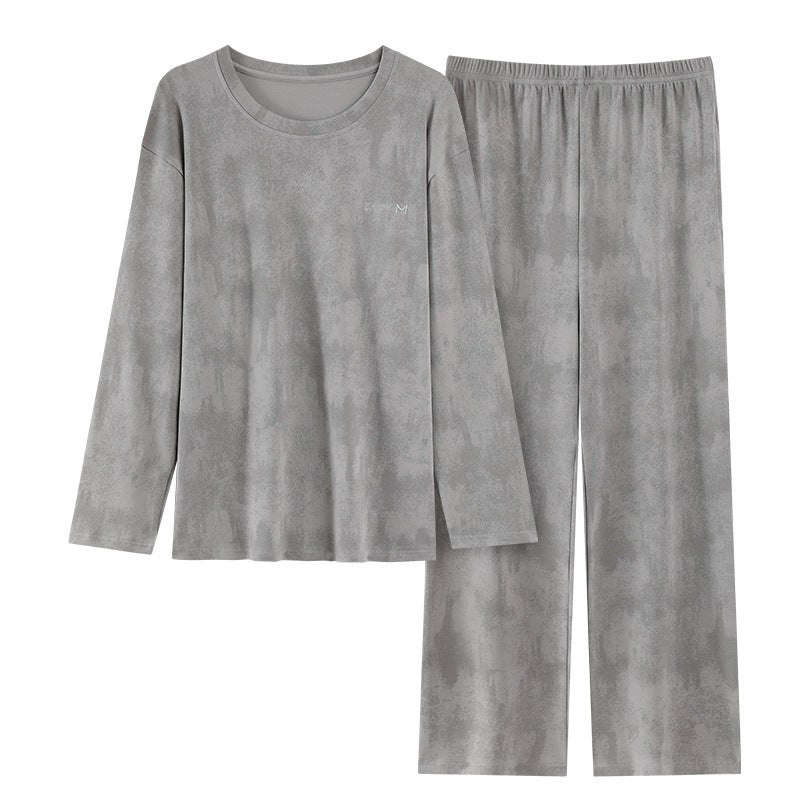 Antibacterial men's lounge suit made of cotton blend