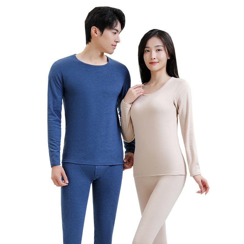 Thermal underwear set with wool and silk content