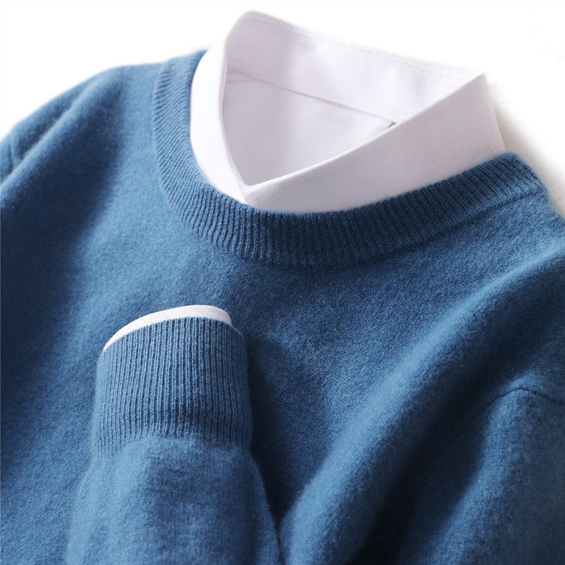 Men's pullover, round neck, loose fit