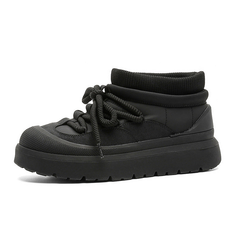 Padded men's ankle boots made of leather