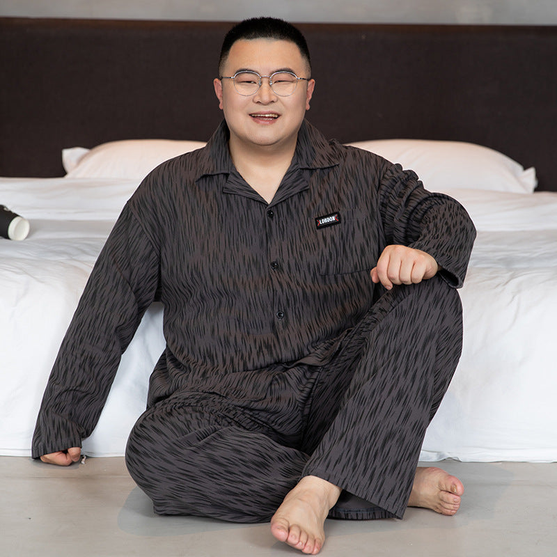 Men's Pajama Set, Cotton, Long Sleeve, Plus Sizes