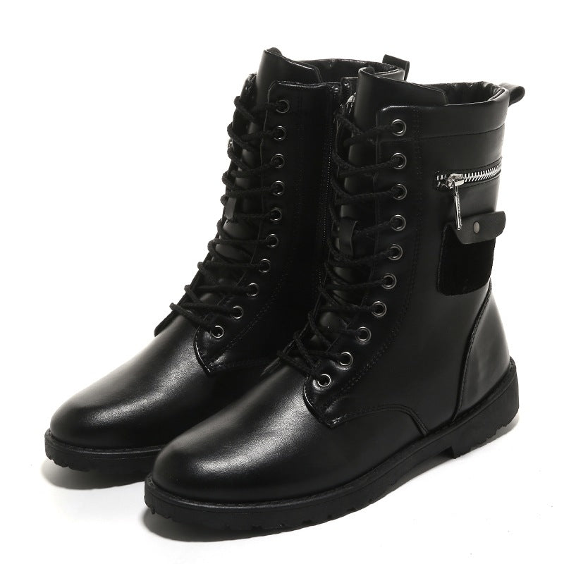 Fashionable men's boots, lined