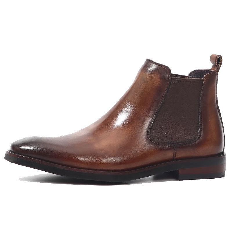Men's Chelsea boots made of genuine leather, breathable