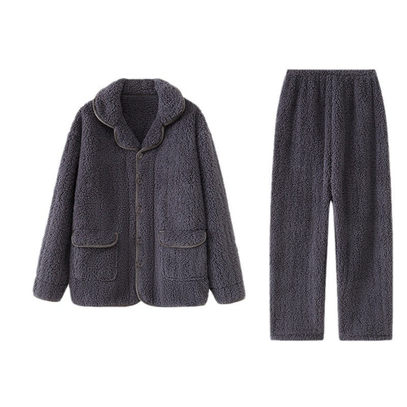 Men's Pajamas, Lamb Fleece Imitation, Winter
