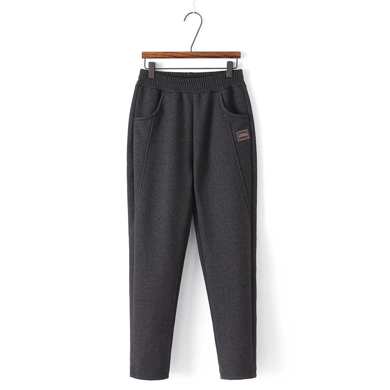 Women's corduroy pants, harem cut, lined