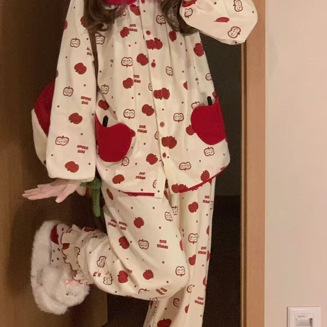 Women's Pajama Set, Long Sleeve, Christmas Motif