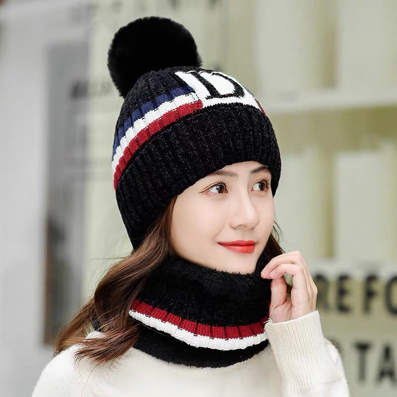Winter Knit Set: Beanie and Scarf for Women