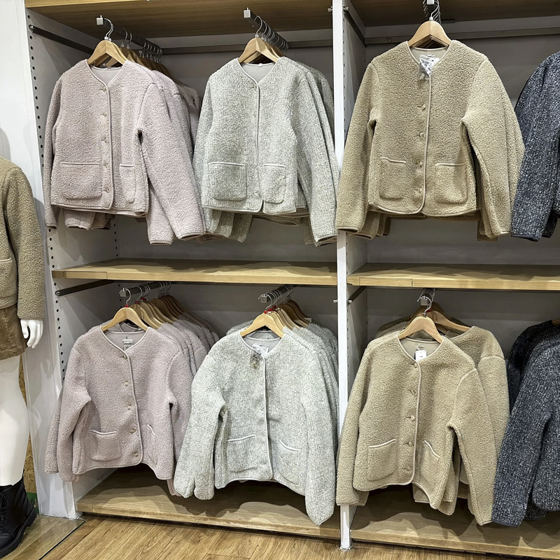 Fleece Jacket made of Lambskin Imitation