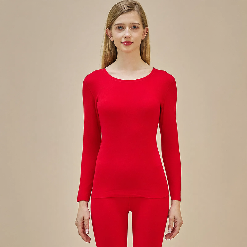 Thermal underwear set for women and men, round neck
