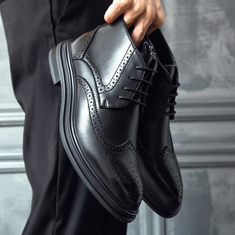Men's Chelsea Boots in Brogue Style with Zipper