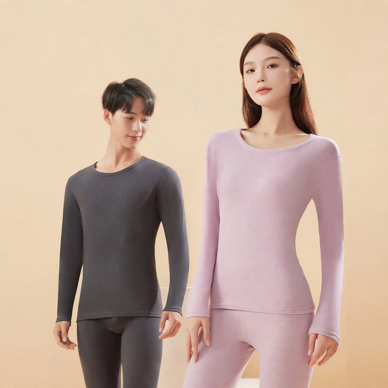 Thermal underwear set with cashmere and silk content