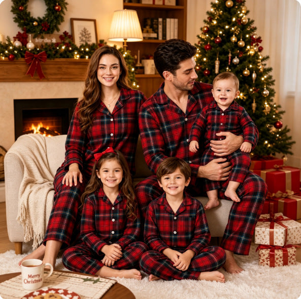 Family Pajama Set, plaid, Long sleeve, 2631