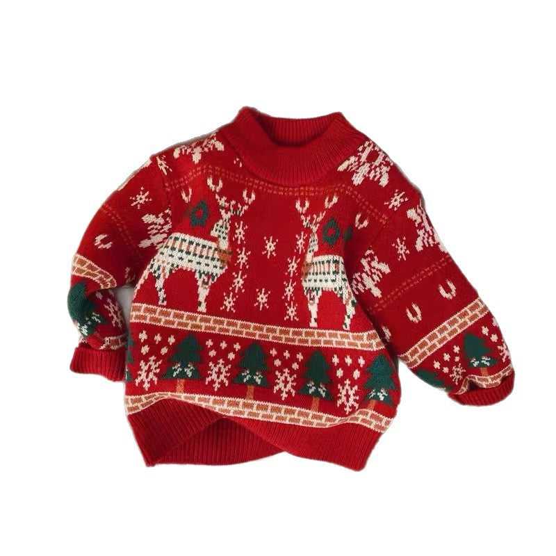 Christmas knitted sweater, loose fit