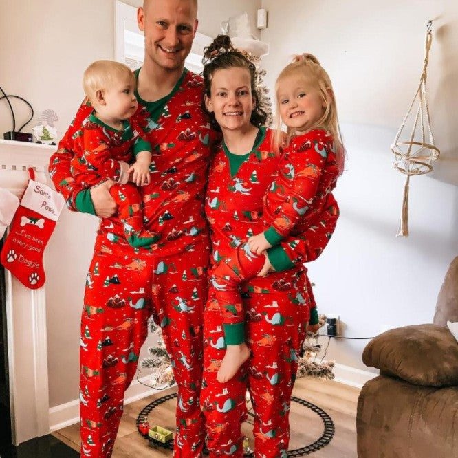Family Pajama Set, Christmas Design, Long Sleeve