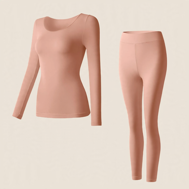 Women's thermal underwear set, ultra-thin, elastic
