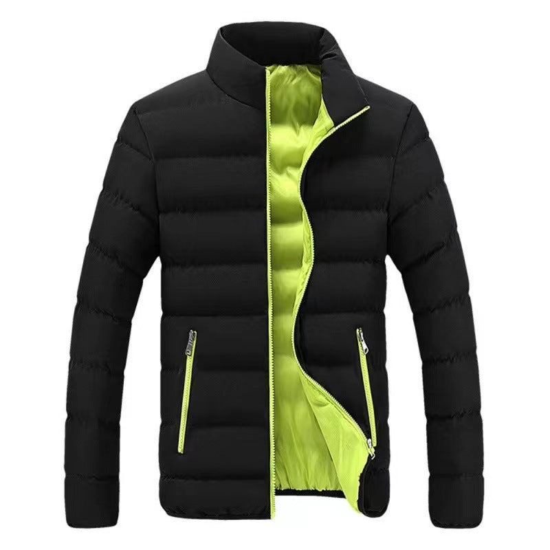 Short, padded men's jacket, fashionable