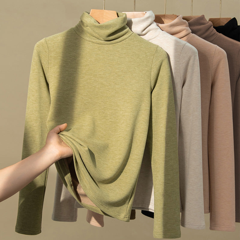 Women's undershirt, padded, with stand-up collar