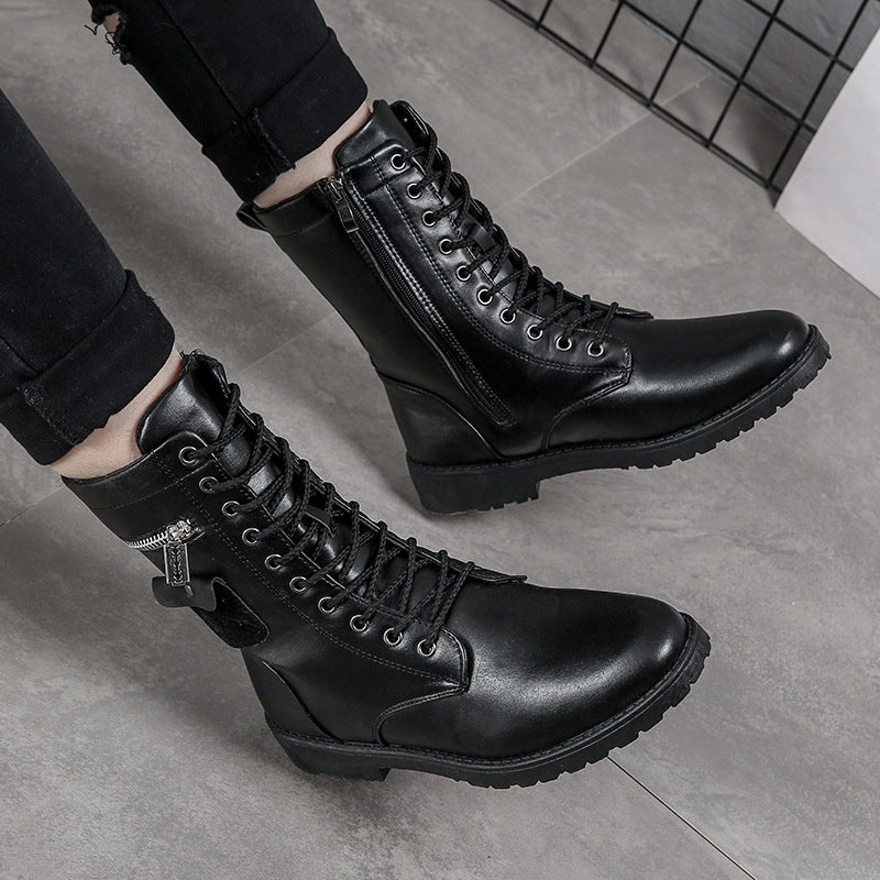 Fashionable men's boots, lined