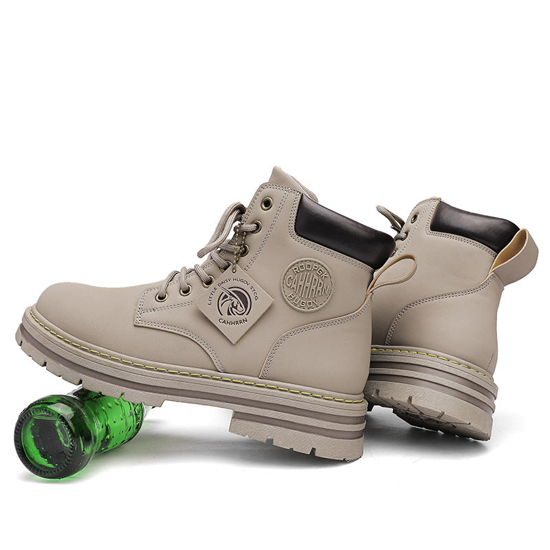 Men's boots, PU upper material, non-slip rubber sole