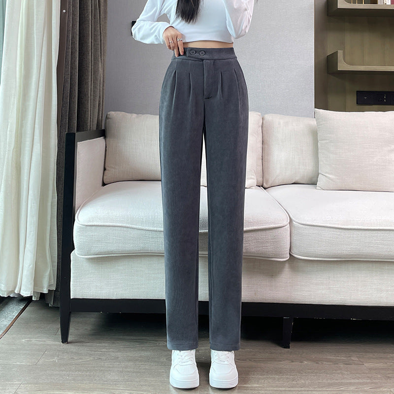 Women’s harem pants made of corduroy, casual cut