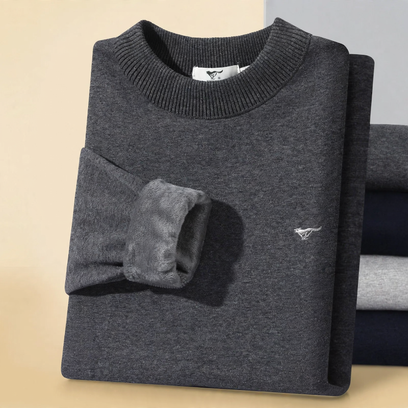 Men's Thermal Underwear Set, lined, with stand-up collar