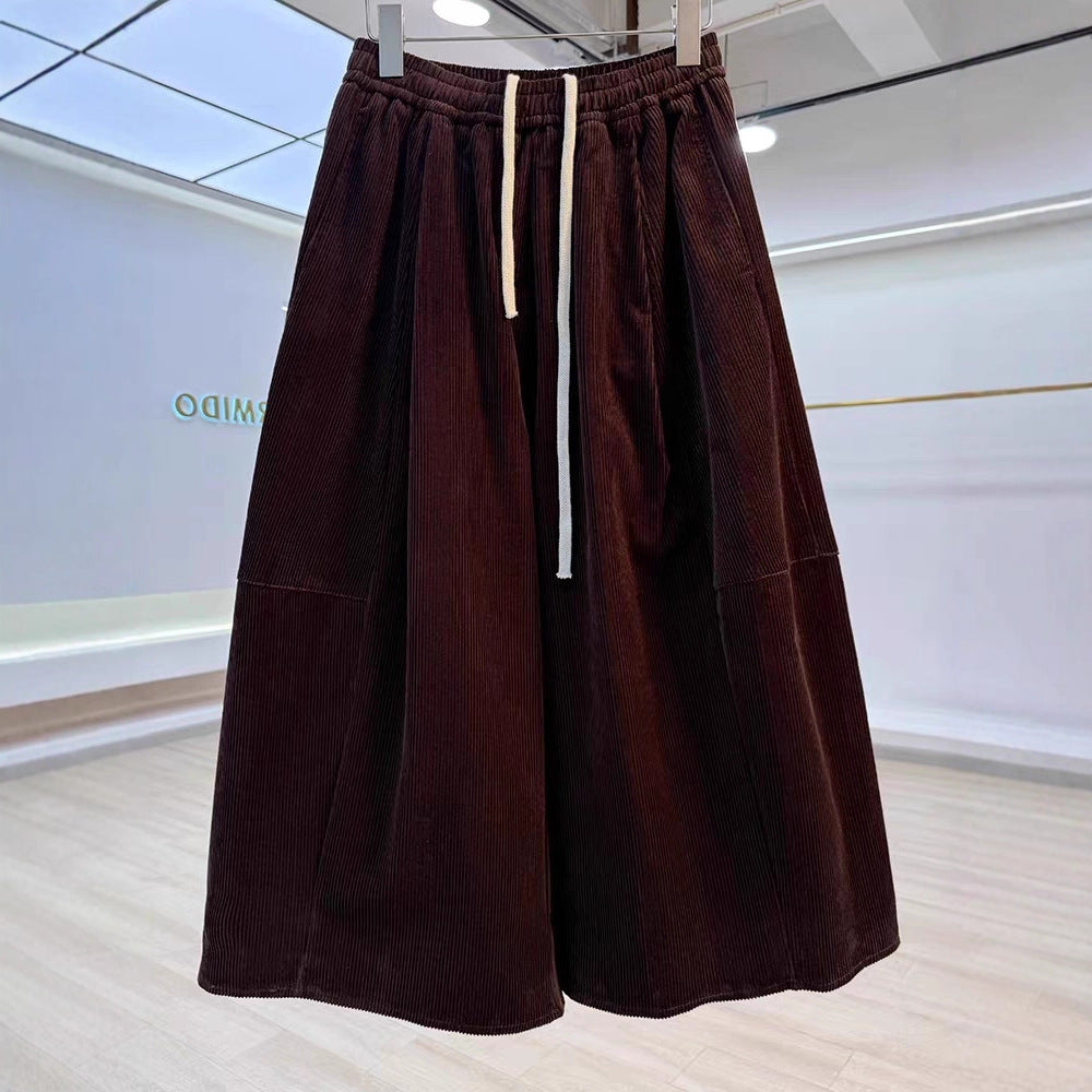 Women's Corduroy Pants in Retro Style, Harem Cut