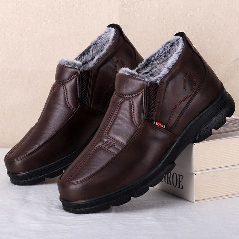Men's winter boots, PU upper material, warm lined