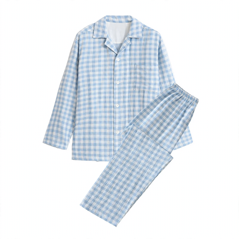 Lightweight cotton pajamas, double-layered, unisex