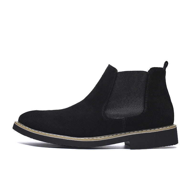 Men's Chelsea boots made of genuine leather, lined
