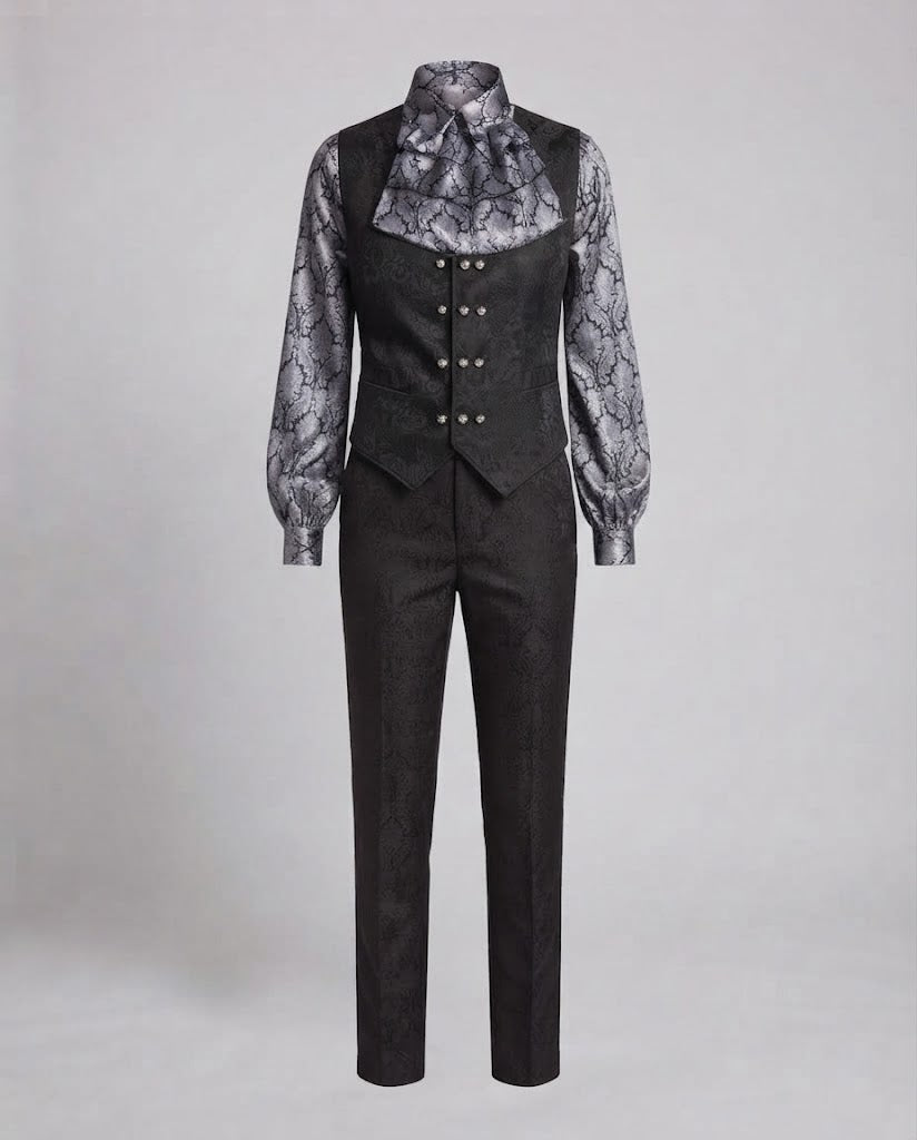 Ladies Elegant, figure-hugging fabric trousers with high waistband and modern cut Chichicherry