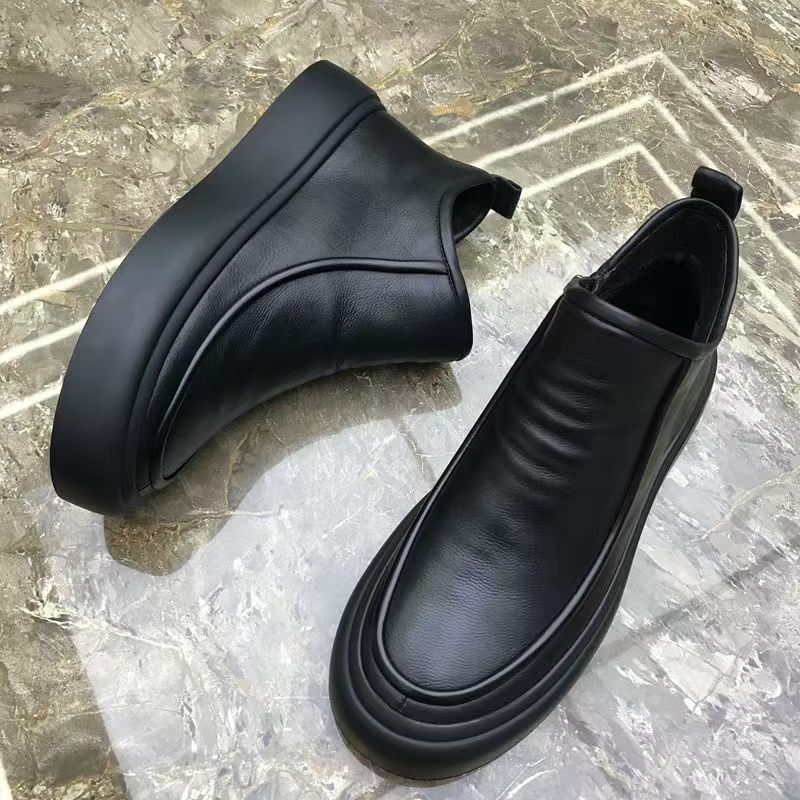 Padded men's Chelsea boots, leather