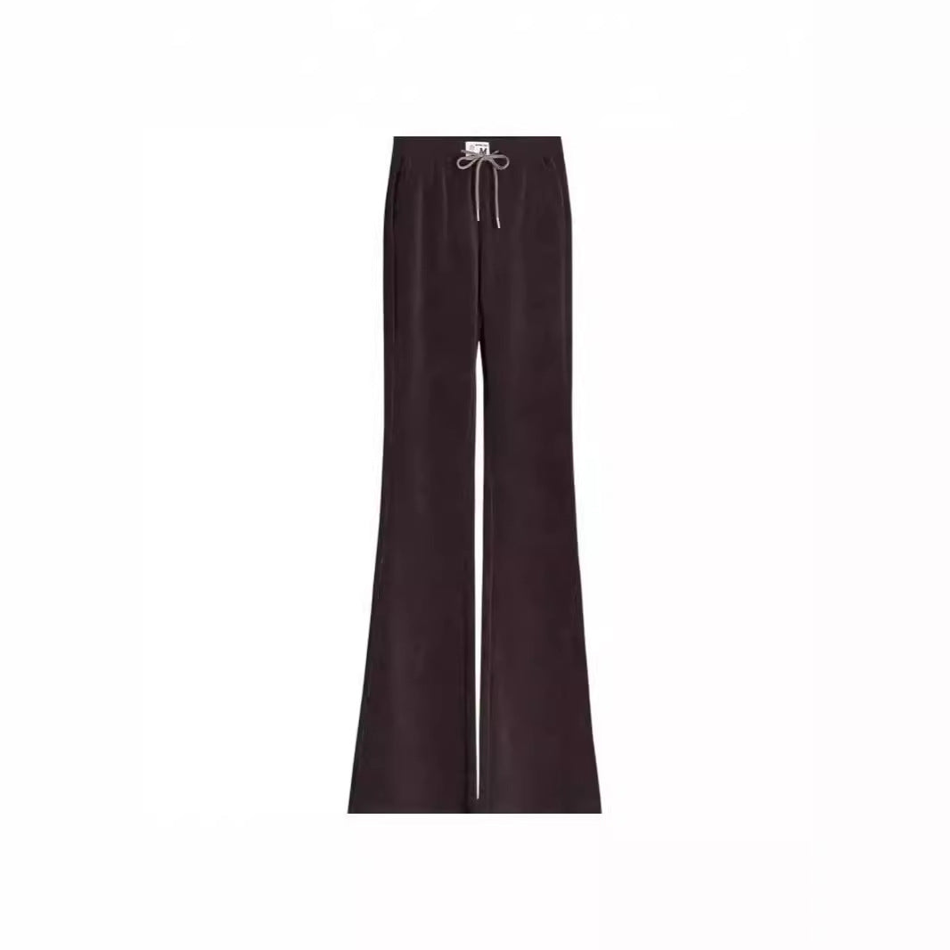 Fleece-lined corduroy pants with a slight flare