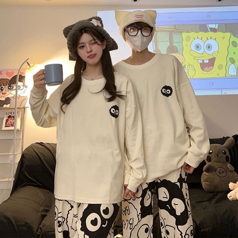 Pair-pajamas, long sleeve, round neck, cartoon design