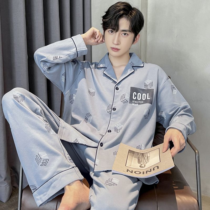 Men's Pajama Set, Cotton, Long Sleeves