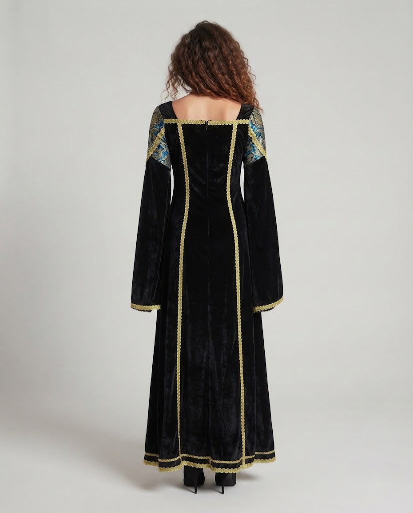 Women Elegant Evening Dress with Refined Sleeves Chichicherry